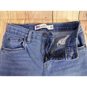 Levis 550 Blue Jeans Girls 12  Relaxed Fit Tapered Leg 26x27 Classic Denim